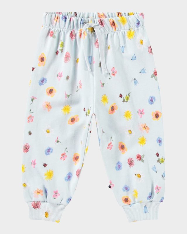 Girl's Simeon Floral-Print Sweatpants, Size 6M-